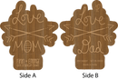 Wood Teeting Rattle - Love Mom & Dad