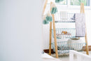 A-Frame Kids Clothes Hanger with Basket Conversion