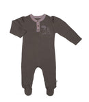 Fairytale Collection Footie in Charcoal Gray