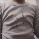 Little Prince Grey & Yellow Stars Pajamas