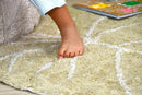 Mini Monstera Olive Washable Rug