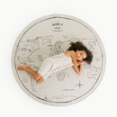 World Map Circle Leather Mat