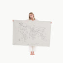 World Map Leather Mat