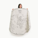World Map Circle Leather Mat