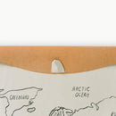 World Map Circle Leather Mat