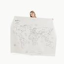 World Map Leather Mat