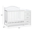 Charlie 4-in-1 Mini Convertible Crib & Changer with Toddler Conversion Kit + Contour Changing Pad