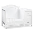 Charlie 4-in-1 Mini Convertible Crib & Changer with Toddler Conversion Kit + Contour Changing Pad
